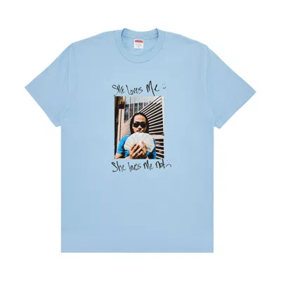 Pre-owned Supreme Max B Tee 'powder Blue' | Men's Size M