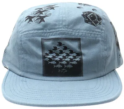 Pre-owned Supreme Mc Escher Camp Cap In Slate