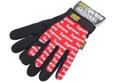Pre-owned Supreme Mechanix Wear Gloves In Red