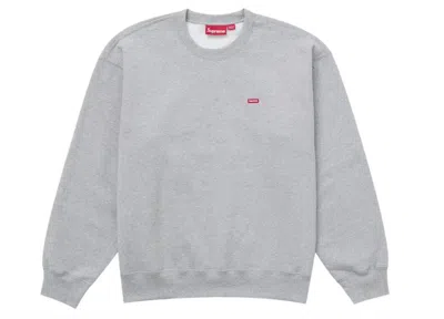 Supreme Men's Small Box Logo Crew Neck Sweatshirt In Ash Grey In Gray