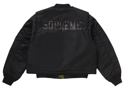 Pre-owned Supreme Men's  2in1 Ma 1 Vest In Black