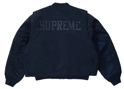 Pre-owned Supreme Men's  2in1 Ma 1 Vest In Navy Blue
