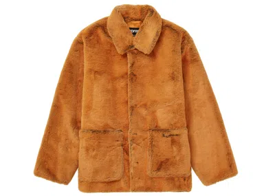 Pre-owned Supreme Men's  2tone Faux Fur Shop Coat In Orange