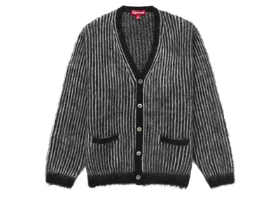 Pre-owned Supreme Men's  2tone Mohair Cardigan In Black