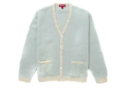 Pre-owned Supreme Men's  2tone Mohair Cardigan In Ivory In White