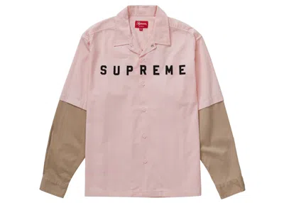 Pre-owned Supreme Men's  2tone Work Shirt In Pink