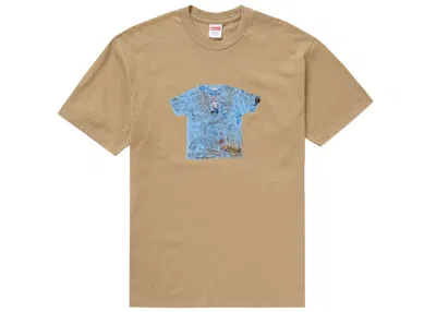 Pre-owned Supreme Men's  30th Anniversary First Tee Shirt In Khaki In Brown