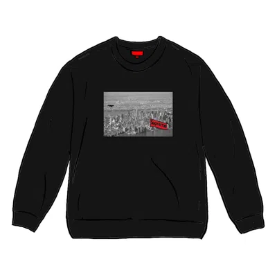 Pre-owned Supreme Men's  Aerial Crewneck Sweatshirt In Black