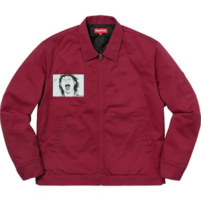 Pre-owned Supreme Men's  Akira Work Jacket In Light Burgundy