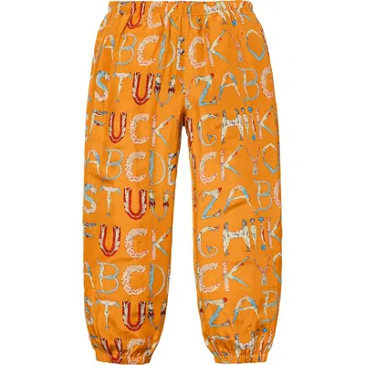 Pre-owned Supreme Men's  Alphabet Silk Pant In Orange