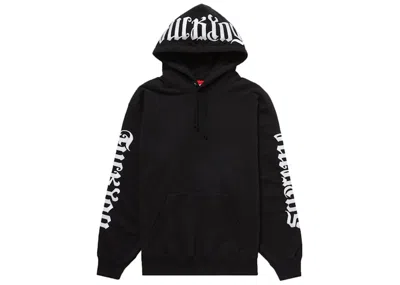 Pre-owned Supreme Men's  Ambigram Hooded Sweatshirt In Black