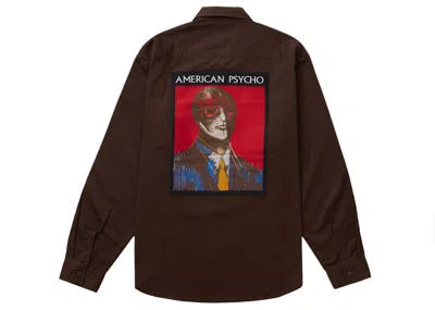 Pre-owned Supreme Men's  American Psycho Work Shirt In Brown