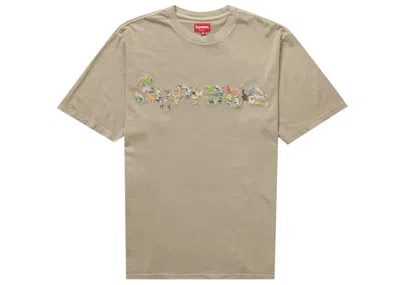 Pre-owned Supreme Men's  Animal Kingdom Short Sleeve Top In Dusty Tan In Brown