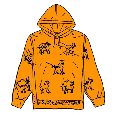 Pre-owned Supreme Men's  Animals Hooded Sweatshirt In Gold