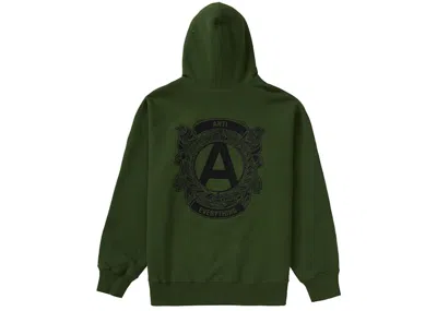 Pre-owned Supreme Men's  Anti Hooded Sweatshirt In Green