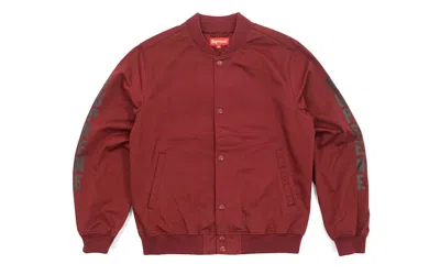 Pre-owned Supreme Men's  Antihero Bomber Jacket In Burgundy