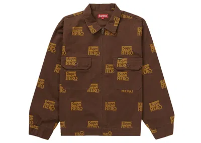Pre-owned Supreme Men's  Antihero Work Jacket In Brown