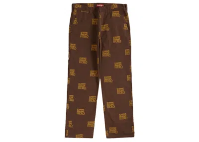 Pre-owned Supreme Men's  Antihero Work Pant In Brown