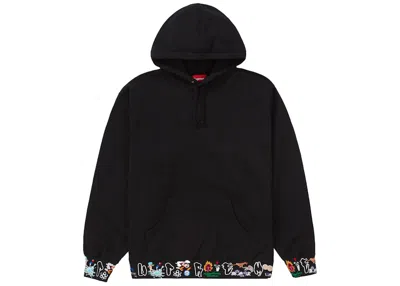 Pre-owned Supreme Men's  Aoi Icons Hooded Sweatshirt In Black