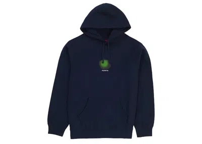 Pre-owned Supreme Men's  Apple Hooded Sweatshirt In Navy Blue