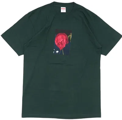 Pre-owned Supreme Men's  Araki Rose Tee Shirt In Green