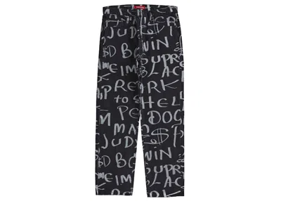 Pre-owned Supreme Men's  Ark Regular Jean In Black