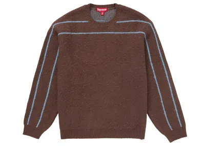 Pre-owned Supreme Men's  Back Stripe Sweater In Brown