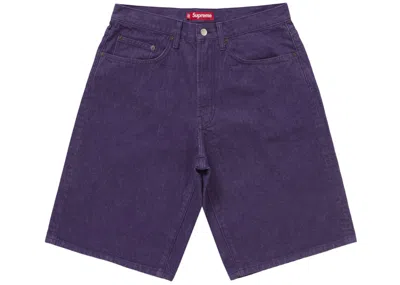 Pre-owned Supreme Men's  Baggy Denim Short (ss25) In Purple
