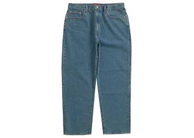 Pre-owned Supreme Men's  Baggy Jean (fw23) In Washed Indigo