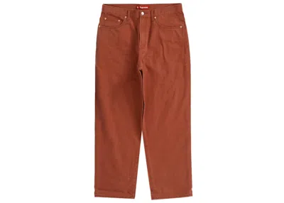 Pre-owned Supreme Men's  Baggy Jean In Rust In Brown
