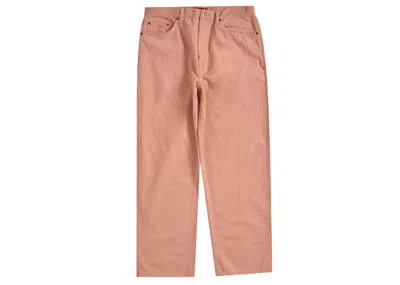 Pre-owned Supreme Men's  Baggy Jean (ss24) In Dusty Peach In Pink