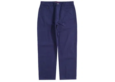Pre-owned Supreme Men's  Baggy Jean (ss24) In Navy Blue