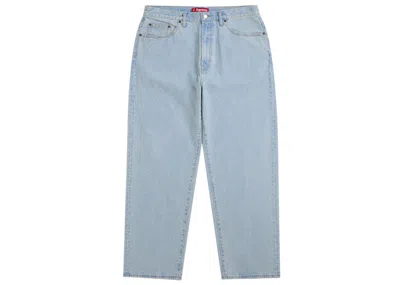 Pre-owned Supreme Men's  Baggy Jean (ss25) In Light Washed Indigo