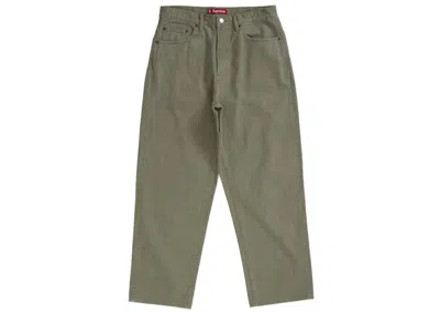 Pre-owned Supreme Men's  Baggy Jean (ss25) In Olive In Green