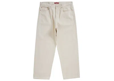Pre-owned Supreme Men's  Baggy Selvedge Jean (fw25) In Natural In Brown