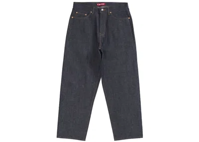Pre-owned Supreme Men's  Baggy Selvedge Jean (fw25) In Rigid Indigo In Blue