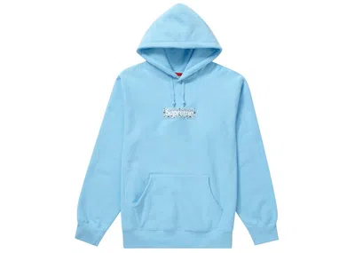 Pre-owned Supreme Men's  Bandana Box Logo Hooded Sweatshirt In Light Blue