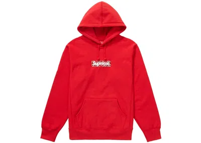 Pre-owned Supreme Men's  Bandana Box Logo Hooded Sweatshirt In Red