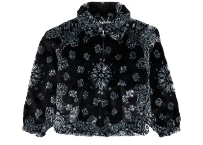 Pre-owned Supreme Men's  Bandana Faux Fur Bomber Jacket In Black