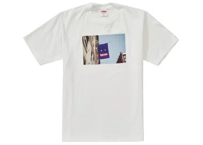 Pre-owned Supreme Men's  Banner Tee Shirt In White