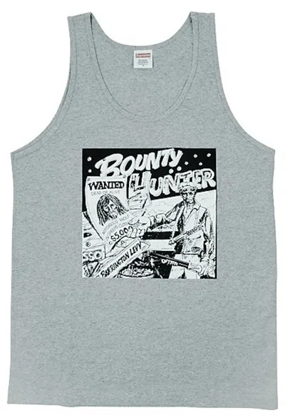 Pre-owned Supreme Men's  Barrington Levy Jah Life Bounty Hunter Tank Top In Grey