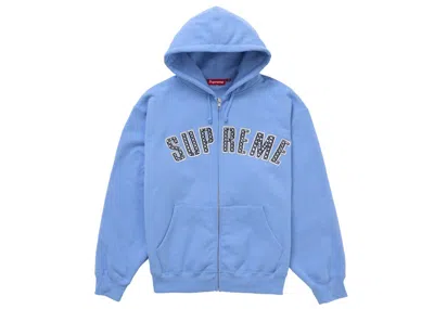 Pre-owned Supreme Men's  B.b. Simon Zip Up Hooded Sweatshirt In Blue