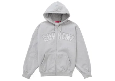 Pre-owned Supreme Men's  B.b. Simon Zip Up Hooded Sweatshirt In Heather Grey In Gray