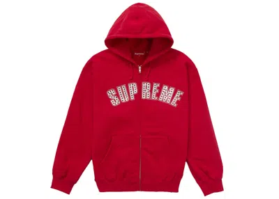 Pre-owned Supreme Men's  B.b. Simon Zip Up Hooded Sweatshirt In Red