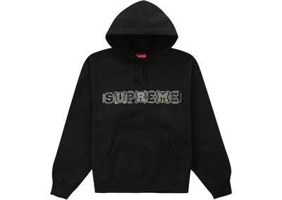 Pre-owned Supreme Men's  Beaded Hooded Sweatshirt (ss23) In Black