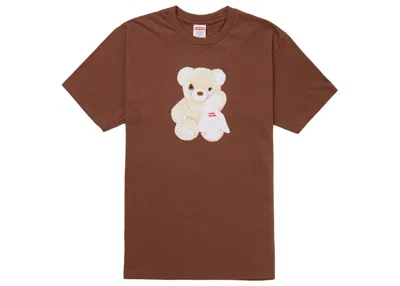 Pre-owned Supreme Men's  Bear Tee Shirt (ss25) In Brown