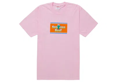 Pre-owned Supreme Men's  Beef Tee Shirt In Light Pink