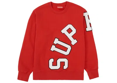 Pre-owned Supreme Men's  Big Arc Crewneck Sweatshirt In Red