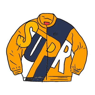 Pre-owned Supreme Men's  Big Letter Track Jacket In Dark Orange