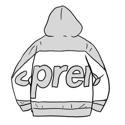 Pre-owned Supreme Men's  Big Logo Hooded Sweatshirt In Heather Grey